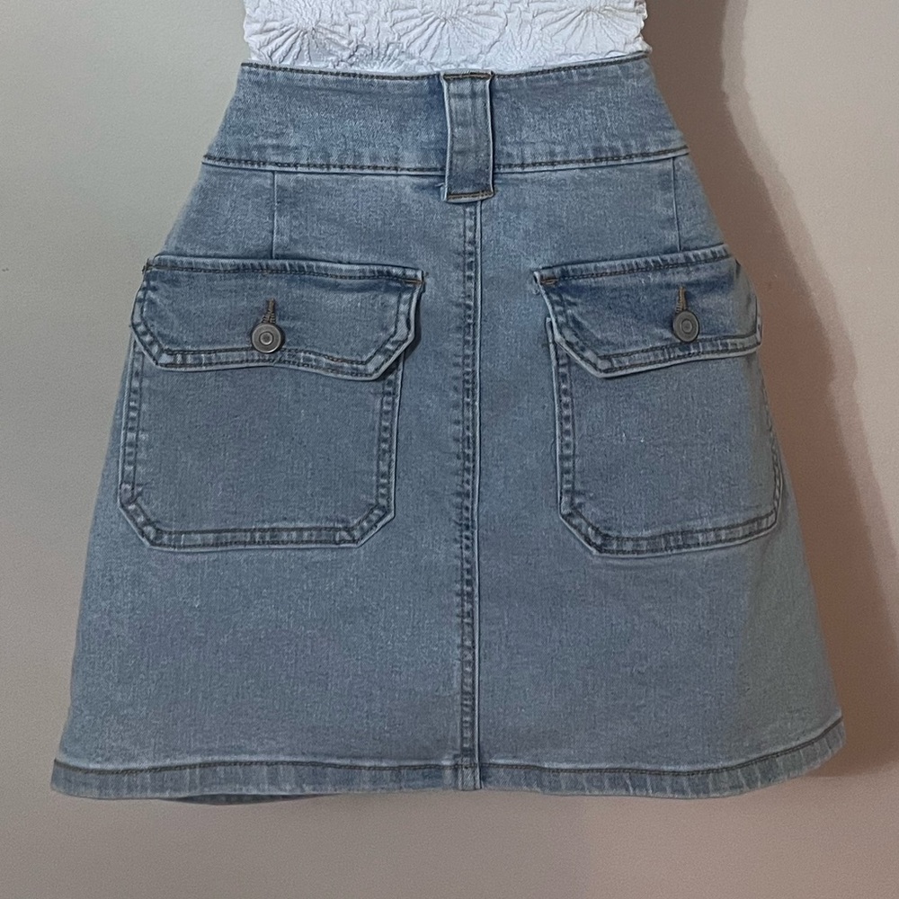 Denim mini shirt size 11 NWT